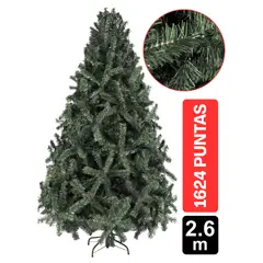 GIO HOME - Arbol de Navidad Pino Arizona 2.60m Verde 1624 Ramas