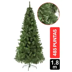 GIO HOME - Arbol de Navidad Pino Atlantic 1.80m Verde 485 Ramas