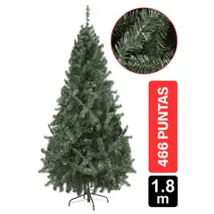 GIO HOME - Arbol de Navidad Pino Montañes 1.80m Verde 466 Ramas