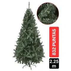 GIO HOME - Arbol de Navidad Pino Montañes 2.25m Verde 832 Ramas