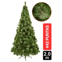 GIO HOME - Arbol de Navidad Pino Noruega 2.00m Verde 442 Ramas