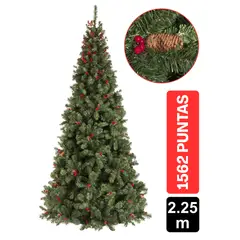 GIO HOME - Arbol de Navidad Pino Tropical 2.25m Verde 1562