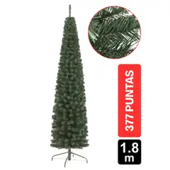 GIO HOME - Arbol de Navidad Pino Vermont 1.80m Verde 377 Ramas
