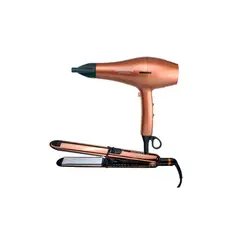 BABYLISS - Plancha Optima 3000 y Secador Ionico Ligtweigth Rose 2000W