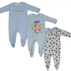 MUNDO BEBE - Pijama para bebe niño enterizas x3 unid bebé.