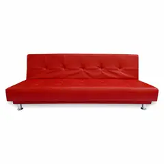 PRODESCANSO - Sofa Cama One En Ecocuero - Rojo
