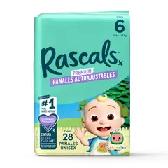 RASCALS - Pañales Cocomelon Pants T6 Bebé 12-17 Kg x 28 Und