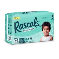 RASCALS - Pañales Talla 6 - 16 Kg o más por 30 Unidades