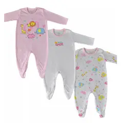 MUNDO BEBE - Pijama para bebe niña enterizas x3 unid bebé.
