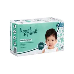 RASCALS - Pañales Talla-3 Bebé de 6 a 11 Kg por 36 Unids