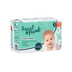 RASCALS - Pañales Talla-2 Bebe de 4 a 8 Kg X 34 Unds