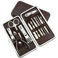 MULTIPLACE COLOMBIA - Set de cortauñas profesinal en acero 12 piezas importadas