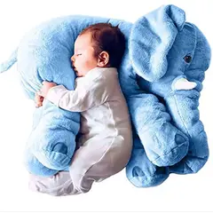 MULTIPLACE COLOMBIA - Elefante para bebe de 60 cm peluche antialergico grande Azul