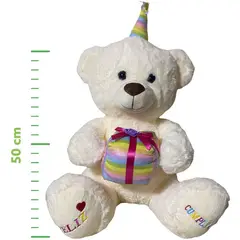 TITAN TOYS - Oso de peluche de cumpleaños grande de alta calidad material pelanas