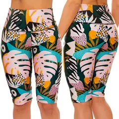 PRAIE - Panty de Vestido de Baño 0002 Selva Short Largo Control Abdomen