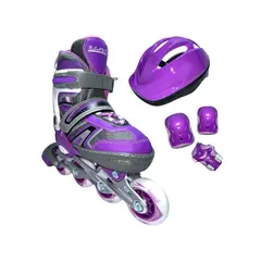 BLADERUNNER - Patines Semiprofesionales Kit Blades Protecciones M Morado