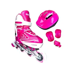 BLADERUNNER - Patines Semiprofesionales Kit Blades Protecciones XS Fucsia