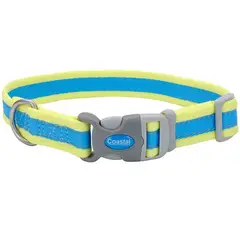 COASTAL - Collar Ajustable Reflectivo Perro Azul Amarillo M