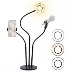 GENERICO - Soporte para celular con aro de luz.