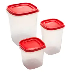 RUBBERMAID - Set Envases Organizadores Plásticos Despensa X3