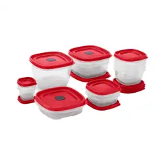 RUBBERMAID - Gran Set Envases Plásticos X12 Portacomidas