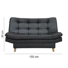 INDUSTRIAL BASESTILOS - Sofá Cama Moltochic Mini 2 Puestos Lino Pata