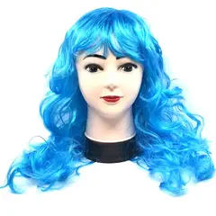 GENERICO - Peluca Ondulada 65cm Disfraz Halloween Fiesta Sintentico
