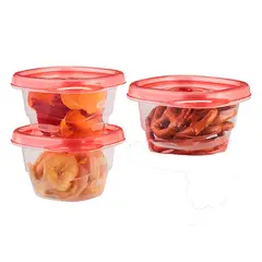 RUBBERMAID - Set Envases Plásticos Peq X3 Portacomidas 118ml