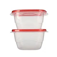 RUBBERMAID - Set Envases Plásticos X2 Portacomidas 1253ml