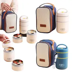 HOME - Porta comidas 3en1 con lonchera termica y cubierto