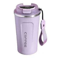 MULTIPLACE COLOMBIA - Térmo Digital Lila Pastel Con Indicador de temperatura