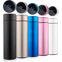 MULTIPLACE COLOMBIA - Termo bebidas calientes y frías digital 500 ml en acero inoxidable-