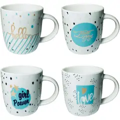 MULTIPLACE COLOMBIA - Juego de pocillos para chocolate o cafe en ceramica importados x 4