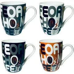 MULTIPLACE COLOMBIA - Juego de pocillos para chocolate o cafe en ceramica importados x 4
