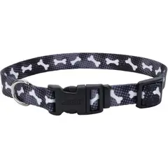 COASTAL - Collar Ajustable Perro Styles Negro Huesos Large