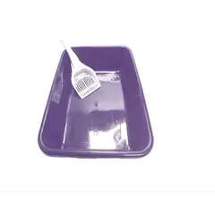 HALLY PET - Baño Arenero Bandeja Para Gatos Pala Morado.
