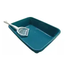 HALLY PET - Baño Arenero Bandeja Para Gatos Pala Celeste.