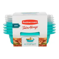 RUBBERMAID - Set Envases Plástico Con Tapa X4 669ml