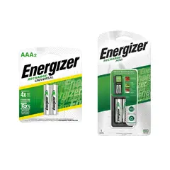 ENERGIZER - Cargador de Pilas MINI + 2 Pilas AAA