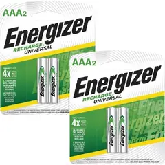 ENERGIZER - Pilas Recargables 2AAA x2 Und (4 Pilas)