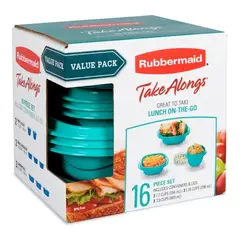 RUBBERMAID - Set Envases Plásticos X8 Varios Tamaños