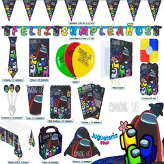 GENERICO - Kit fiesta piñata among us decoración completa