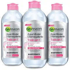 GARNIER - Kit Agua Micelar 3 X 400 Ml