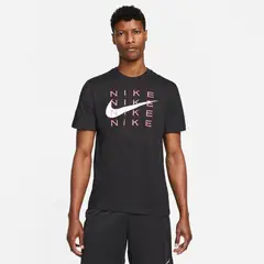 NIKE - Camiseta Hombre Dry-Fit Tee Slub High Brand Read - Negro.
