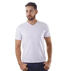 BOCARED - Camiseta Color Para Hombre Manga Corta Cuello V Básica Keith R.