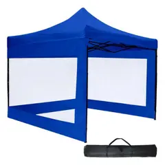 JARDIMEX - Carpa 3x3 azul con pared transparente-