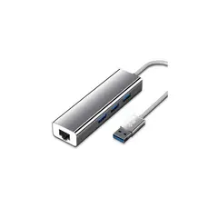 GENERICO - Adaptador de red usb 3.0 a rj45 ethernet + hub 3.0 multipuer