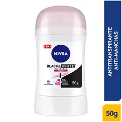 NIVEA - Desodorante Barra Invisible Black % White Clear X 40g