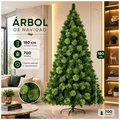 MULTIPLACE COLOMBIA - Árbol de navidad Evergreen 180 cm verde de 700 ramas Premium