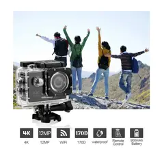 GENERICO - Camara Deportiva 4K Sumergible Con Control Remoto
